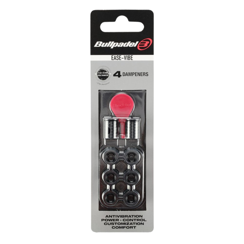 Antivibrateurs Bullpadel Ease Vibe x4 Noir