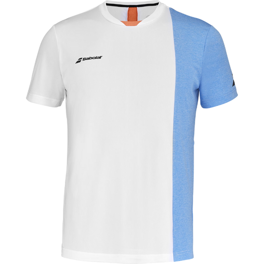 T-shirt Babolat Play Crew | Blanc - Bleu