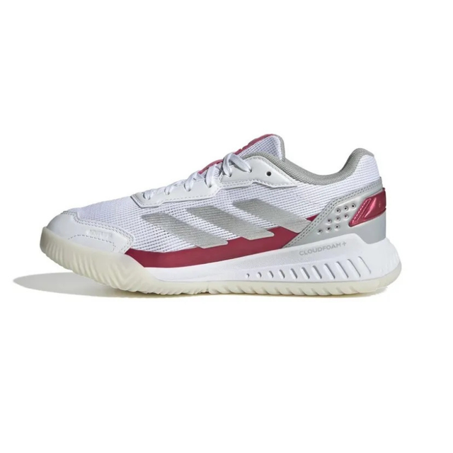 Chaussures Adidas Courtquick Padel W | Cloud White - Metallic Grey - Lucid Rose