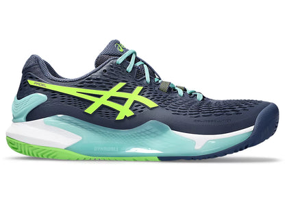 Chaussures Asics Gel Resolution 9 | Thunder Blue - Electric Lime
