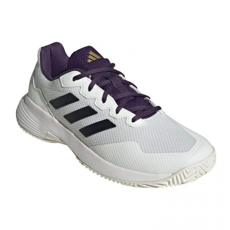 Chaussure Adidas GameCourt 2 |  White Core - Black - Aurora Plum